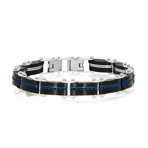 Zamel's Tensity Stainless Steel 19-21 cm Reversable Bracelet Jewellery - Picture 1 of 2