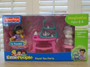 NEW Fisher-Price Little People ROYAL TEA PARTY Set w/ Poseable Sonya Lee & Kitty - Picture 1 of 11