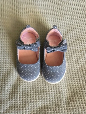 Сандалии Munchkin By Stride Rite, синие и белые в горошек, размер 6 м США - Изображение 1 из 4