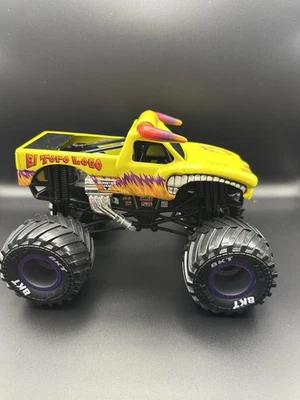 风火轮 Monster Jam 黄色 El Toro Loco 超大 1: 24 压铸怪物卡车 — 第 1/4 张图片