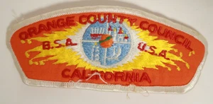 Orange County Council BSA USA California Boy Scouts Patch Orange and Yellow - Picture 1 of 2