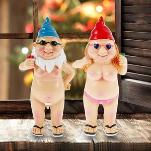 Wichtel frech nackt lustig Geschenk Statue Deko FKK Garten Akt Statue - Bild 1 von 16
