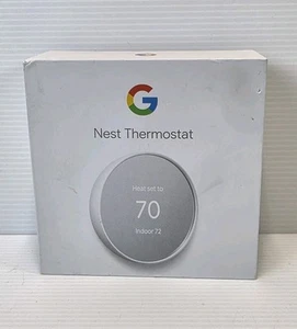 Google Nest Thermostat Model G4CVZ Snow White WIFI Smart Programmable - Picture 1 of 7