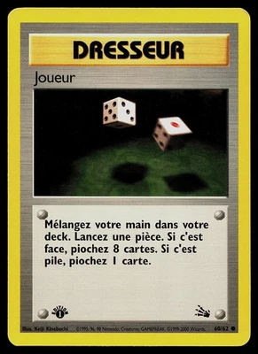 Pokemon Fossil 60/62 Gambler 1st Edition FRENCH - Image 1 of 2