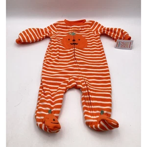 Carters Infant Boys Orange Fleece Halloween Sleeper Pumpkin Sleep & Play 3 Month - Picture 1 of 1
