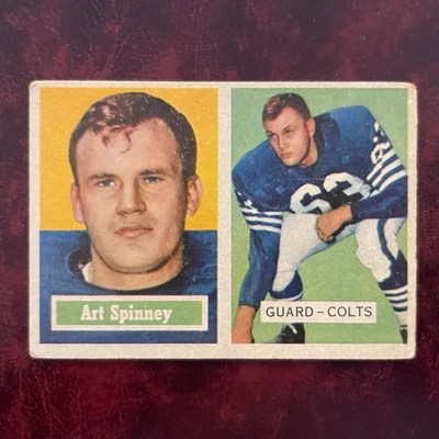 1957 Topps Set ART SPINNEY #17 BALTIMORE COLTS - VG-EX - Image 1 of 2
