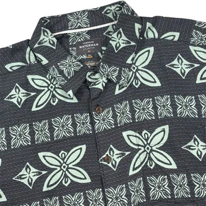 Quicksilver Waterman Button Up Shirt Mens XL Floral Tribal Comfort Fit Hawaiian - Picture 1 of 8