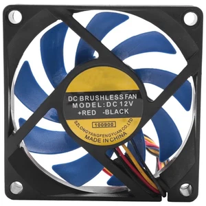 3 x (12 V DC 32 70 mm 4 broches boîtier ordinateur CFM PWM CPU PC aérateur bleu et noir8889 - Photo 1/10