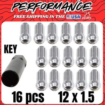 16 Tapered Spline Lug Nuts 2017-2021 Polaris Ranger 1000 XP EPS Chrome Wheel Nut - Image 1 of 4