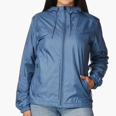 Jaqueta/quebra-vento Calvin Klein azul feminina GG, nova sem etiquetas - Imagem 1 de 3