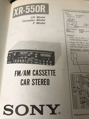 Sony Autoradio Schema Vintage Riparazione Vati Modelli E Marche - Immagine 1 di 4