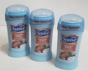 Suave Antiperspirant Deodorant 2.6oz 48 Hour COCOA Butter & SHEA (3 Pack) - Picture 1 of 2