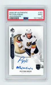 2020-21 SP AUTHENTIC FUTURE WATCH ROOKIE AUTO /999 INSCRIBED PEYTON KREBS PSA 9 - Picture 1 of 1