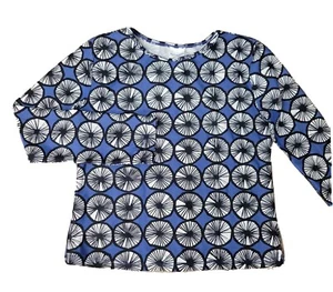 Marimekko for Target Youth Girls Size L Blue Print Rash Guard Sun Shirt Swim UPF - Picture 1 of 8