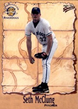 2001 Charleston River Dogs Multi-Ad 17 Seth McClung Lewisburg West Virginia Card
