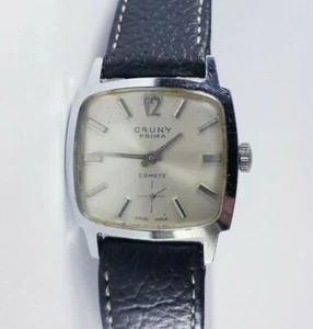 VINTAGE CAUNY PRIMA COMETE MECHANICAL 17 JEWELS SWISS MADE - Picture 1 of 9
