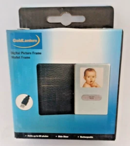 1.5” LCD Screen Digital Wallet Frame Holds 60 Pictures, Slide Show, Rechargeable - Picture 1 of 5
