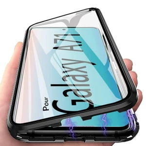 Coque Magnétique Verre Trempé pour Samsung A10/A12/A20e/40/A51/A71 NOTE 10/9/8 - Photo 1/12