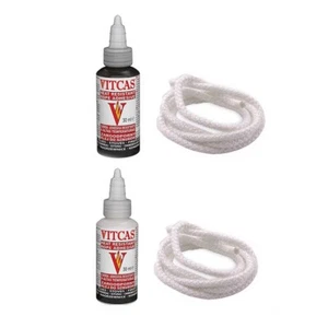 Stove Fire Rope Seal 10mm and Adhesive Glue Kit for Multifuel Stoves Door, Glass - Picture 1 of 5