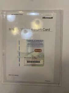 Microsoft Windows 95 Works 4.5 UPI Card Companion w/ PRODUCT KEY Vintage NEW NIB - Picture 1 of 1