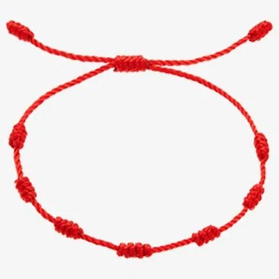 7 Knots Red Bracelet Protection Red Rope Bracelet Good Luck Red String Bracelet - Image 1 of 4