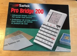 1989 SAITEK Pro Bridge 200 Advanced Bridge Handheld Computer Game Open Box - Picture 1 of 9