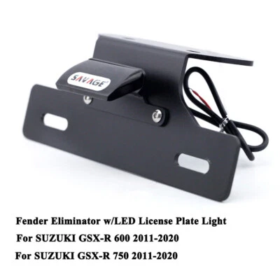 For SUZUKI GSXR600 GSXR750 Fender Eliminator w/LED License Plate Light US STOCK - Imagem 1 de 4