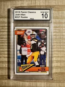 Tarjeta de novato Josh Allen 2018 Panini Classics #207 grado profesional 10 - Imagen 1 de 2