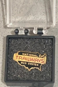 Vintage Screw-Back Pin: National Trailways Bus System; GreenDuck - Picture 1 of 3