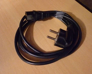 Zwarte voedingskabel toesteladapter Euronetsnoer 1,8m - Photo 1/2