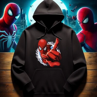 Spiderman Sudadera con Capucha Superhéroes Luchadores Fans Inspirada en la Navidad Unisex Regalo Prenda para el torso con Capucha Foto 1 de 3
