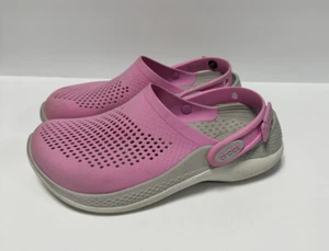 Crocs LiteRide 360 Clogs Taffy Pink Rose Taffy Gray Women's Size 6 206708 - Picture 1 of 7