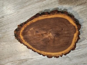 walnut Live Edge wood slice, table top, centerpiece-13x9x1 1/2 - Picture 1 of 3