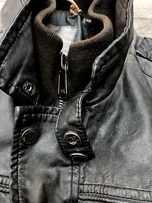 LEDERJACKE Bershka VINTAGE Kunstleder, Gr. L, gebraucht - Bild 1 von 4