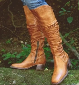 Bed Stu Leilani women’s pecan rustic leather western boots size 6.5 - Foto 1 di 8