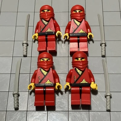 LEGO Red Ninja Minifigura cas050 Clásico Ninja Reedición Lote De 4 C6 22 Foto 1 de 3