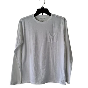 NWT Crewcuts J. Crew Top Long Sleeve Cotton Jersey Pocket Tee White Boys Size 12 - Picture 1 of 10