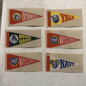 LOT OF 6-1964 TOPPS PENNANT STICKERS FOOTBALL INSERTS COMBINED SHIP NO RES CB - Picture 1 of 13