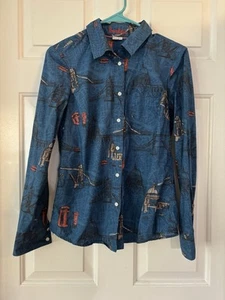 Boden Blue Classic London Shirt 100% Cotton button down Size 4RUS Or 8R UK - Picture 1 of 3