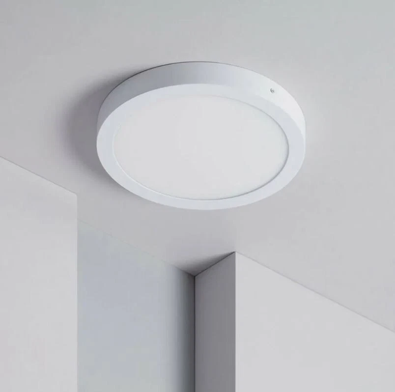 PLAFONIERA TONDA 6W 12W 18W 24W MONTAGGIO ESTERNO CCT TONDA CORNICE BIANCO - Immagine 1 di 4