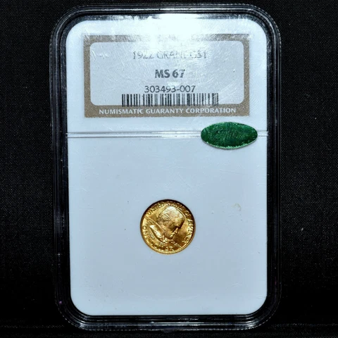 1922 GOLD $1 GRANT ✪ NGC MS-67 CAC ✪ NO STAR COMMEMORATIVE COMMEM ◢TRUSTED◣ Cover
