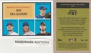 Kyle Hendricks Lester Syndergaard Bumgarner TOPPS 2016 THROWBACK TBT 105 SP 374 - Picture 1 of 3