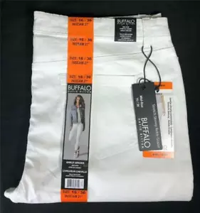 Nuevos pantalones para mujer Buffalo David Bitton Grazer, de altura media, blancos, 16/36 J - Imagen 1 de 5