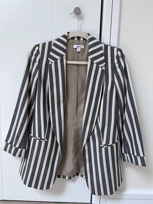 NUEVO Blazer para mujer Bar III a rayas frente abierto XXS  Foto 1 de 4
