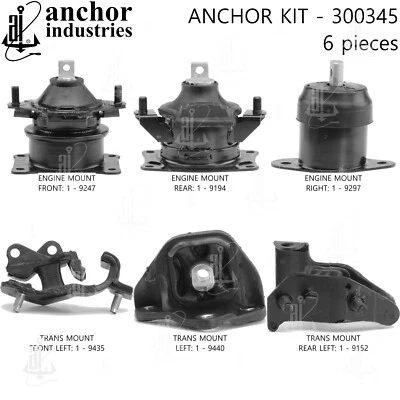 Kit de montaje de motor de anclaje para 04-08 Acura TSX 300345 Foto 1 de 4