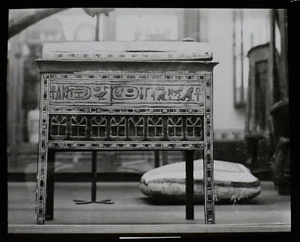 ANTIGUO ATAÚD LINTERNA MÁGICA DIAPOSITIVA EN MUSEO DE CAIRO FOTO C1910 EGIPTO - Imagen 1 de 3