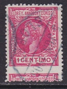 1905 - España - Elobey - Edifil 19 - Matasellos ELOBEY - Error Dentado Desplaz - Imagen 1 de 2