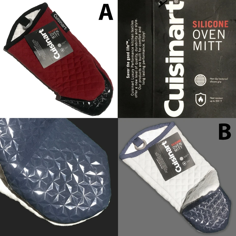 Cuisinart Acolchado Silicona Agarre Antideslizante Horno Guante Lazo Colgante Varios Colores Foto 1 de 1