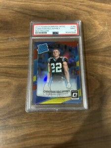 2017 Donruss Optic Christian McCaffery Rated Rookie Red Yellow PSA 9!!! 🔥📈