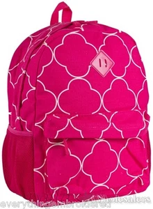 Mochila Personalizada Bolso para Libros Rosa Patrón Geométrico Inicial(es) Sin Nombre 16x12" - Imagen 1 de 2